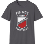 Red Tails 332nd Fighter Group T-Shirt - Charcoal front