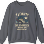 Titanic One Star Review Sweatshirt - Charcoal front