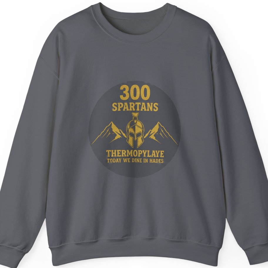 Spartans Thermopylae Sweatshirt - Charcoal front