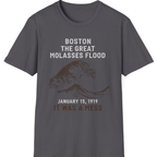 Boston The Great Molasses Flood T-Shirt - Charcoal front