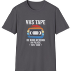 Vhs Tape Memorial T-Shirt - Charcoal front