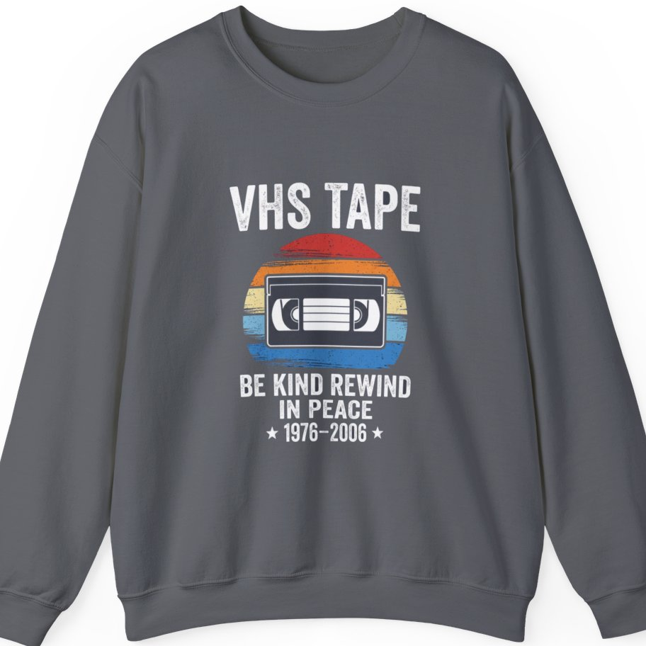 Vhs Tape Memorial Sweatshirt - Charcoal front
