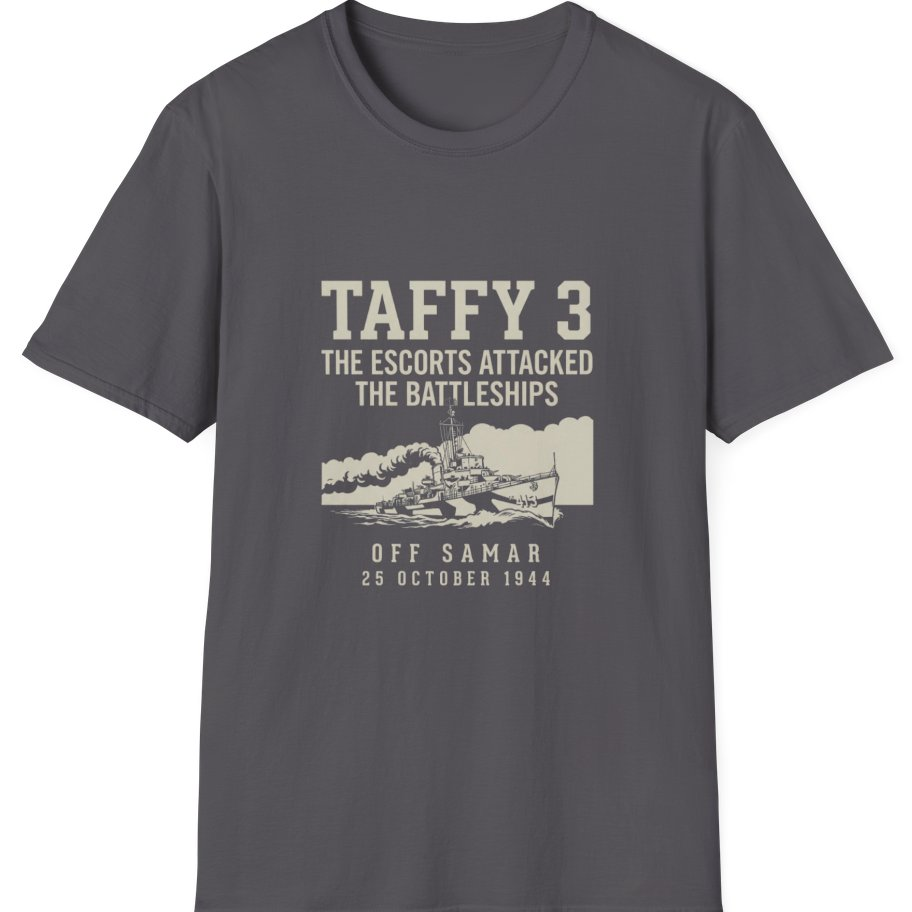 Taffy 3 Off Samar T-Shirt - Charcoal front