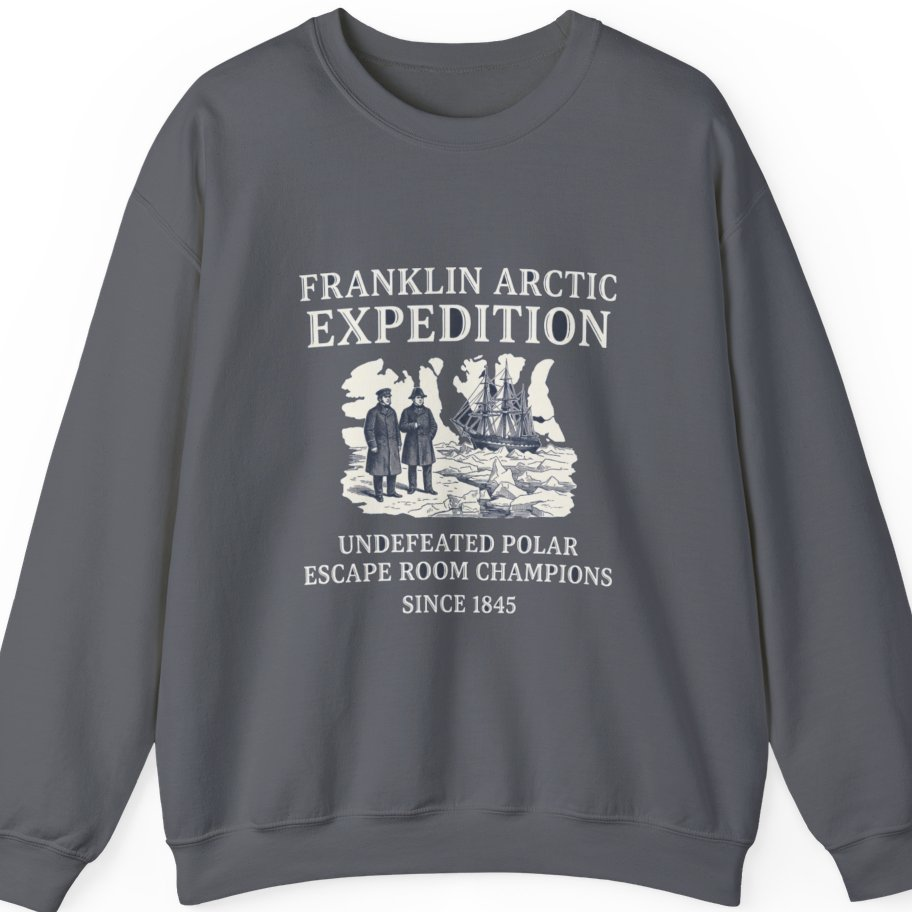 Franklin Arctic Expedition Escape Room Sweatshirt - Charcoal front