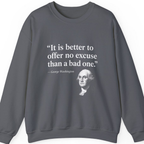 George Washington No Excuse Sweatshirt - Charcoal front