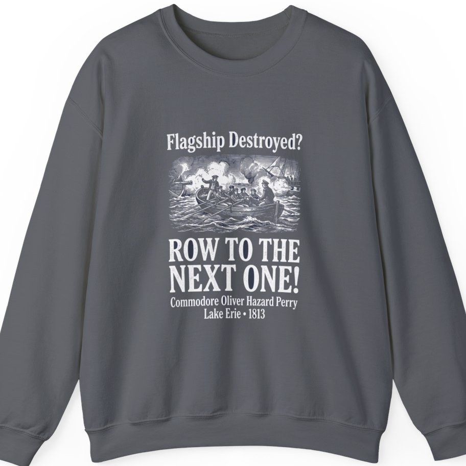 Row To The Next Ship Sweatshirt - Charcoal front