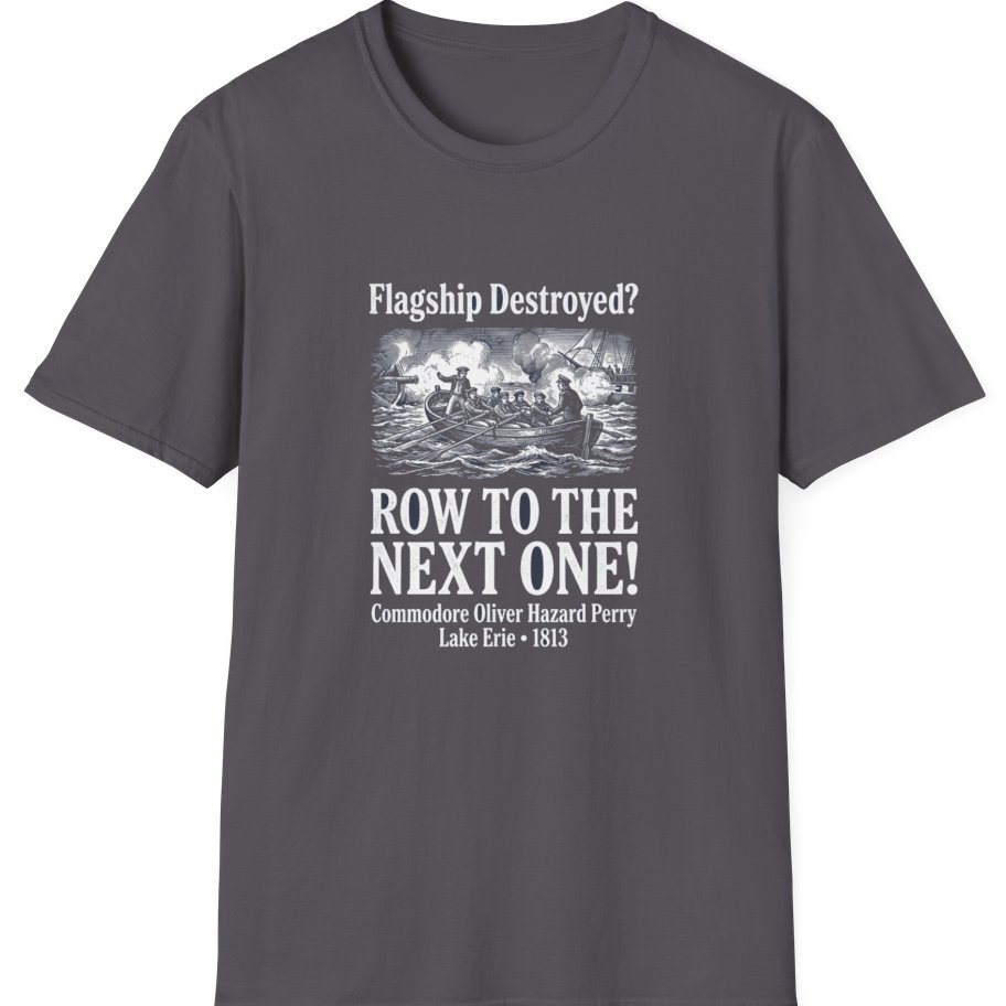 Row To The Next Ship T-Shirt - Charcoal front