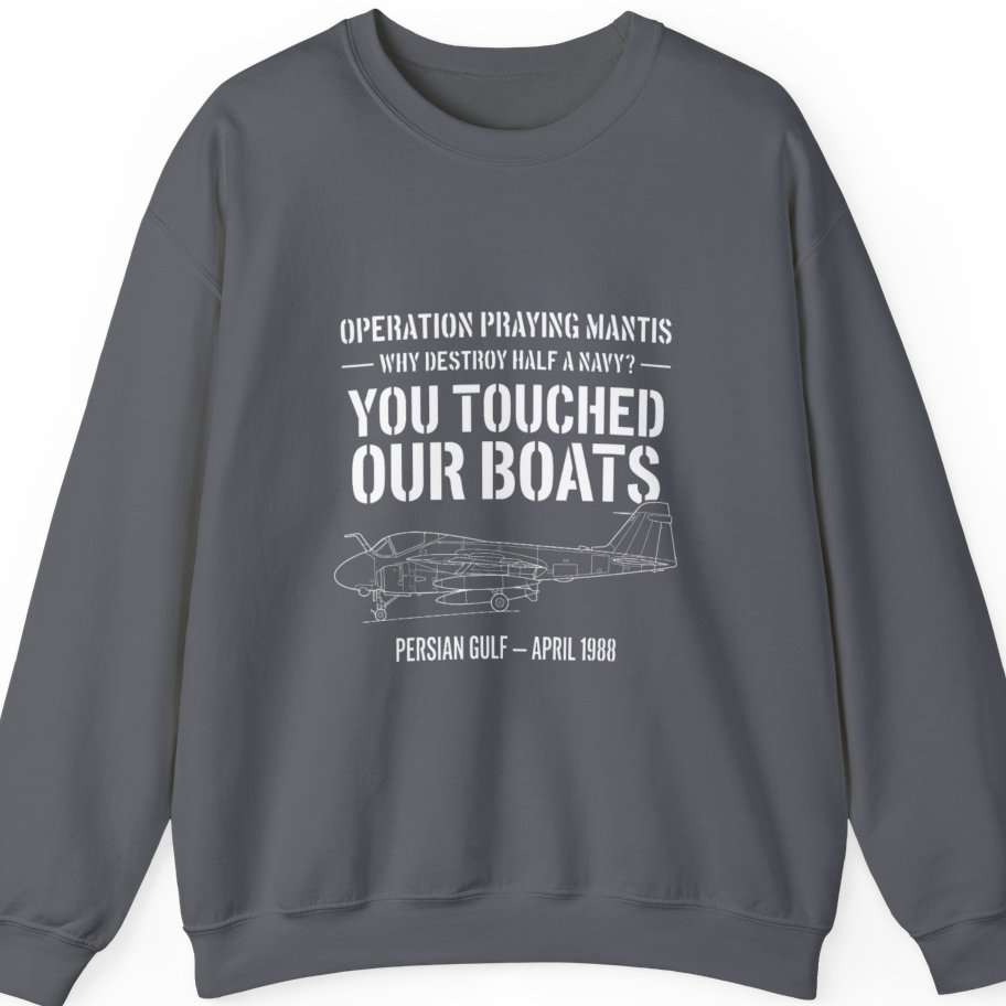 Operation Praying Mantis Sweatshirt - Charcoal front