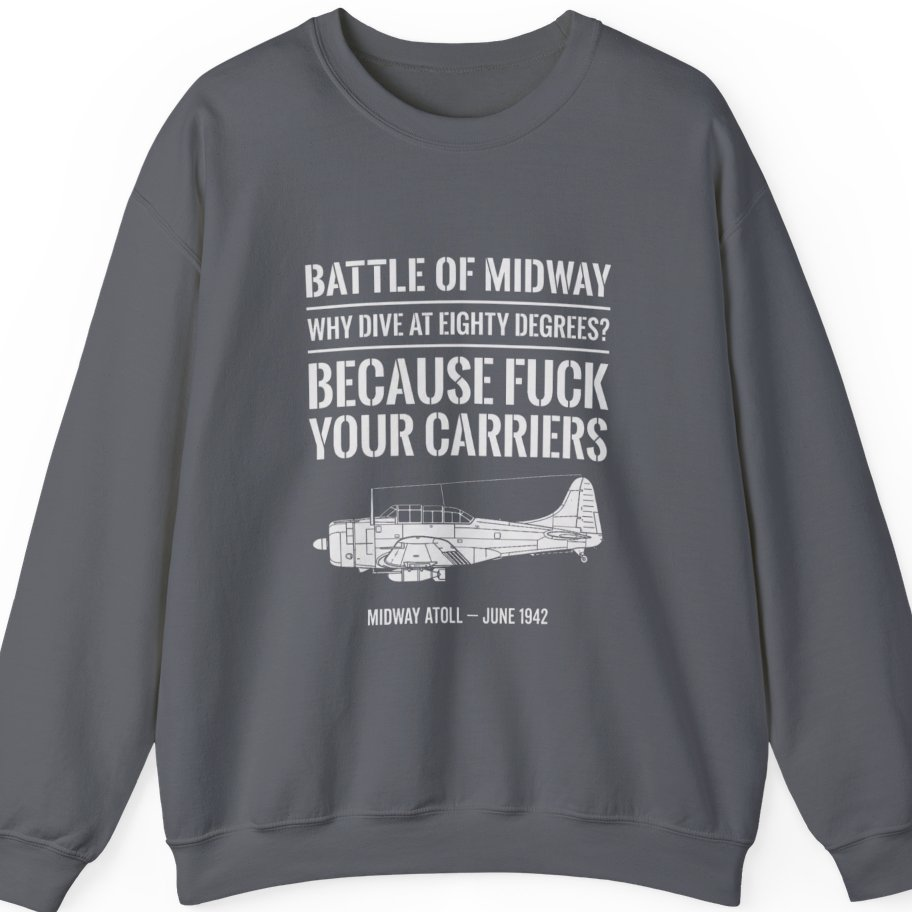 Battle of Midway Sweatshirt - Charcoal front