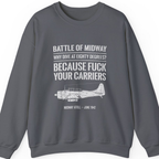 Battle of Midway Sweatshirt - Charcoal front