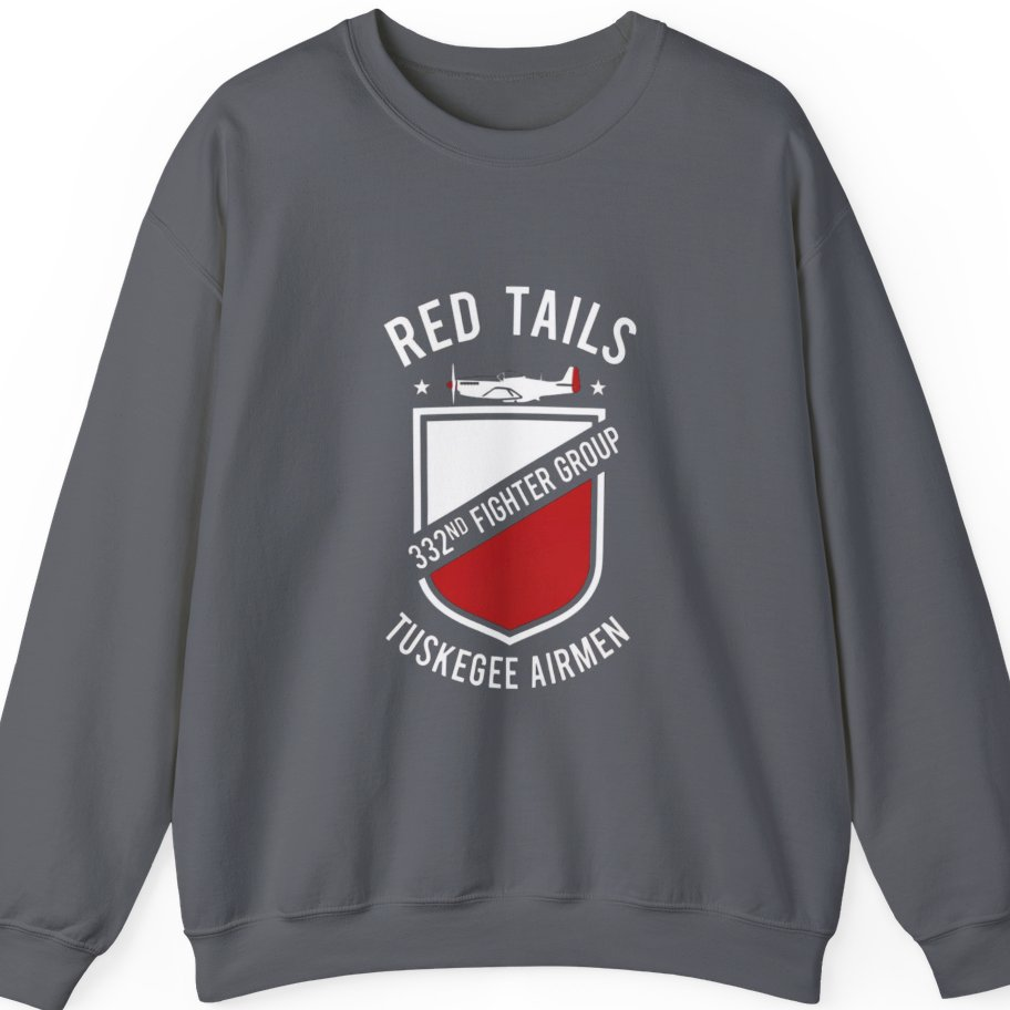 Red Tails 332Nd Fighter Group Sweatshirt - Charcoal front