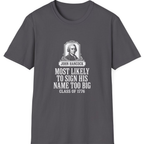 John Hancock Signature Superlative T-Shirt - Charcoal front