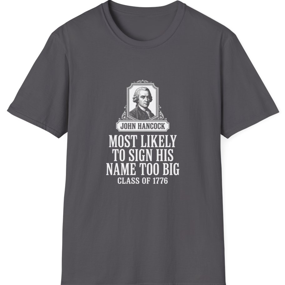 John Hancock Signature Superlative T-Shirt - Charcoal front