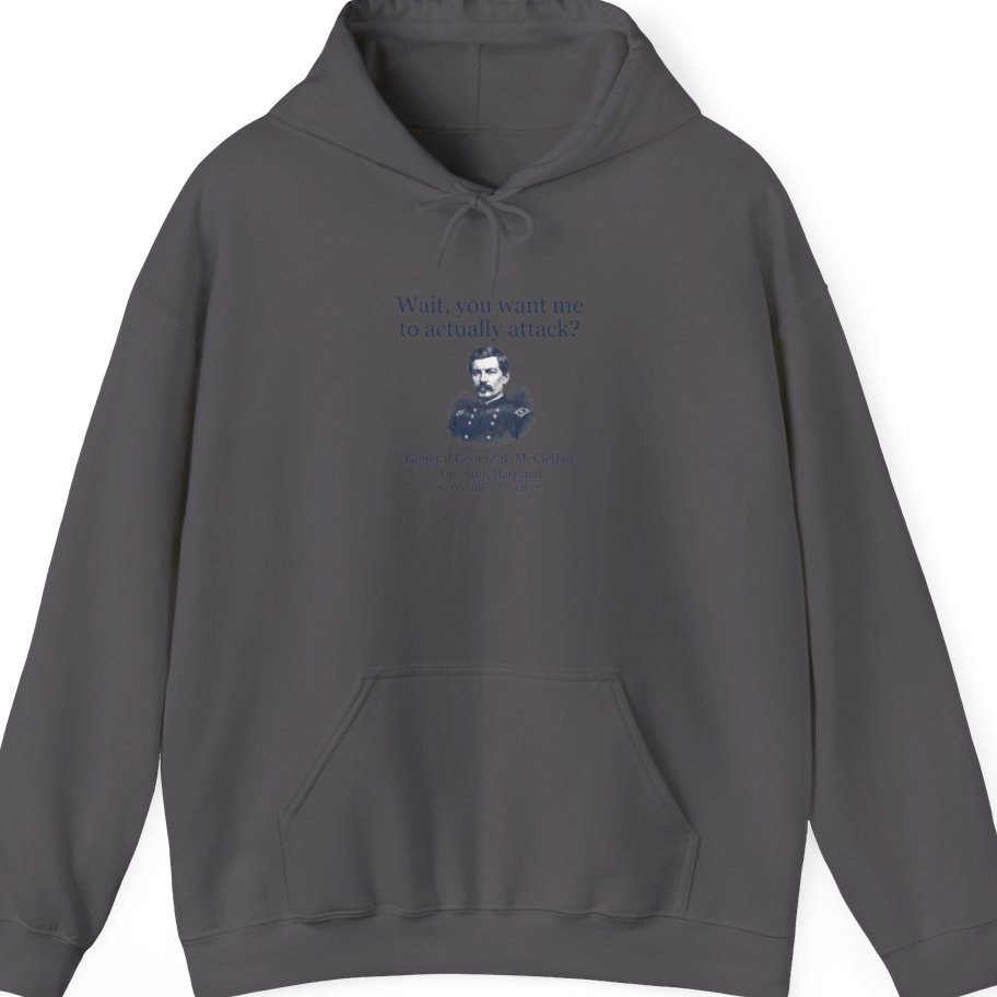 Mcclellan Antietam Attack Hoodie - Charcoal front
