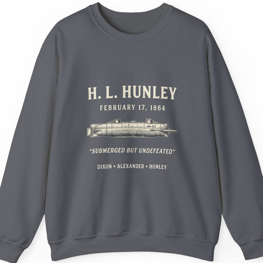 Css Hunley Submarine Memorial Sweatshirt - Charcoal front
