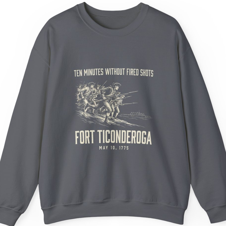 Fort Ticonderoga Ten Minutes Sweatshirt - Charcoal front