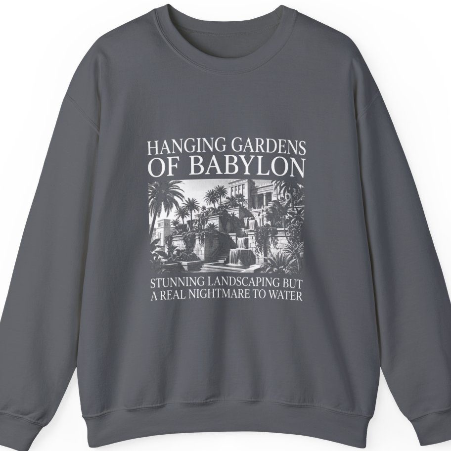 Hanging Gardens Landscaping Sweatshirt - Charcoal front