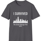 I Survived The Great Chicago T-Shirt - Charcoal front