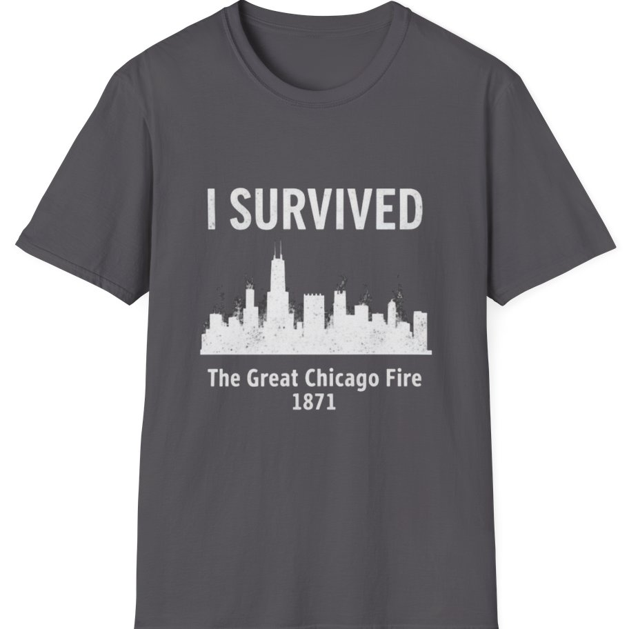 I Survived The Great Chicago T-Shirt - Charcoal front