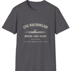 Civil War River Ironclads T-Shirt - Charcoal front