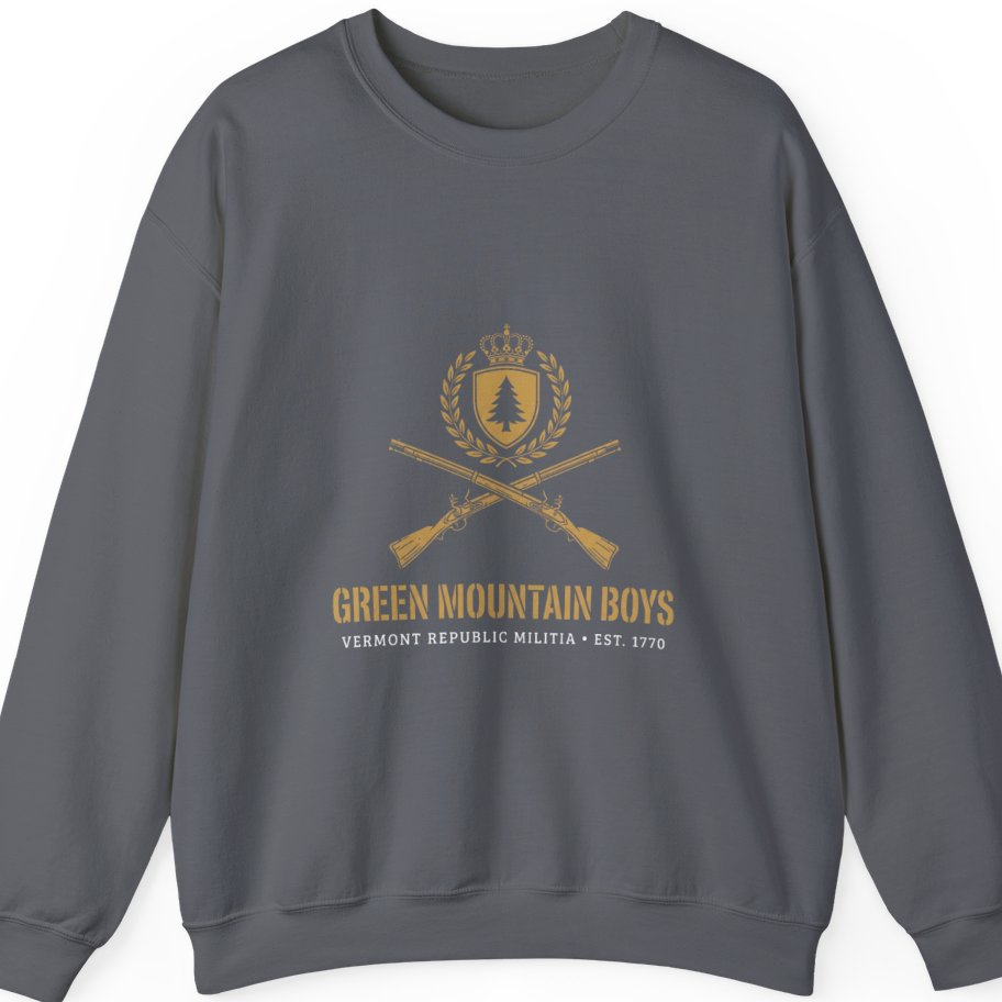 Green Mountain Boys Crest Sweatshirt - Charcoal front