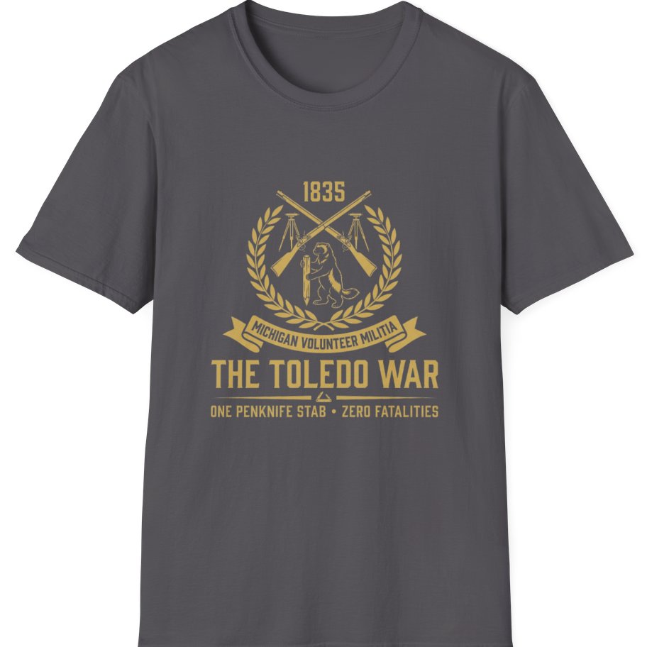 The Toledo War Michigan Volunteer T-Shirt - Charcoal front