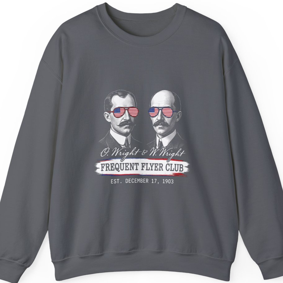 Wright Brothers Frequent Flyer T-Shirt - Charcoal front