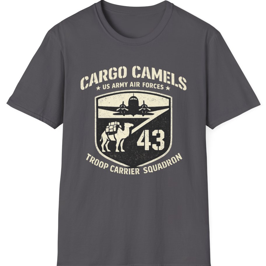 Cargo Camels WWII Usaaf Troop T-Shirt - Charcoal front