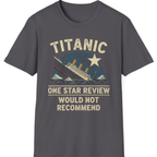 Titanic One Star Review T-Shirt - Charcoal front