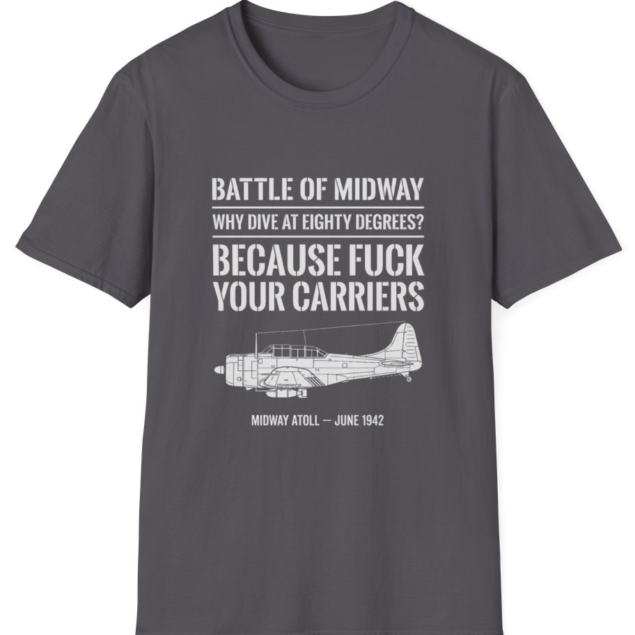 Battle of Midway T-Shirt - Charcoal front