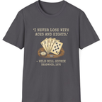 Dead Mans Hand Poker T-Shirt - Charcoal front