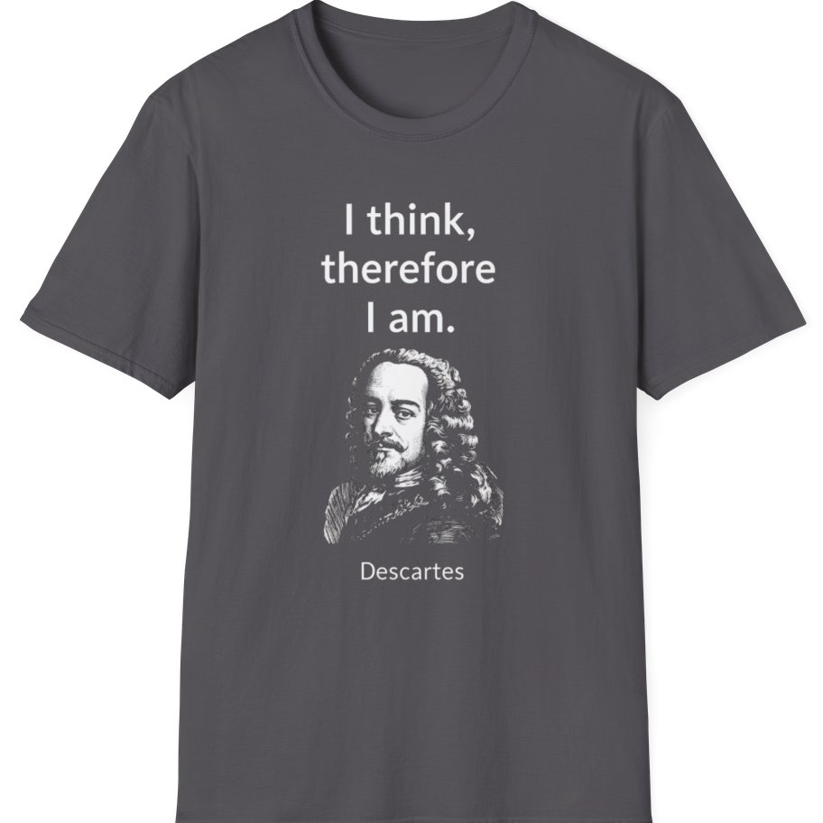 Cogito Ergo Sum T-Shirt - Charcoal front