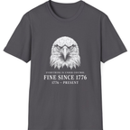 Stressed Eagle Fine Since T-Shirt - Charcoal front