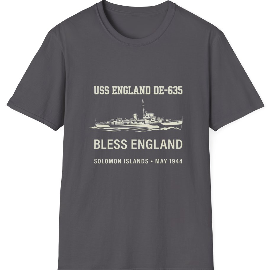Uss England De T-Shirt - Charcoal front