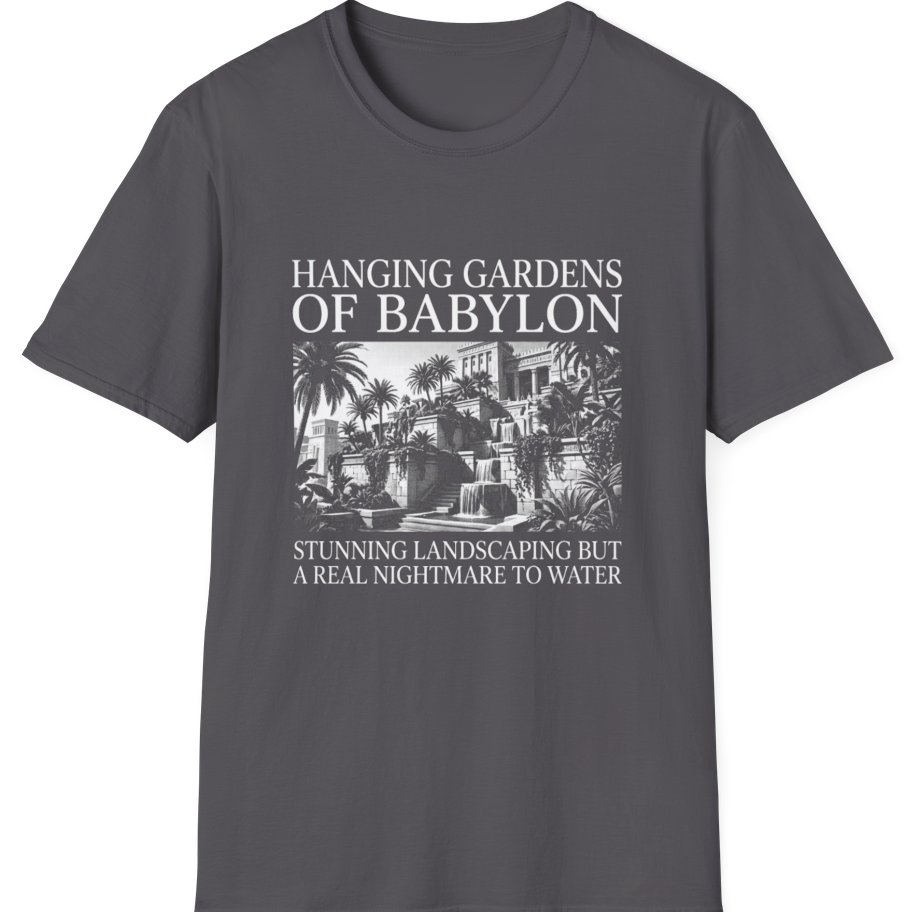 Hanging Gardens Landscaping T-Shirt - Charcoal front