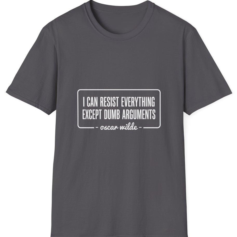 Oscar Wilde Quote T-Shirt - Charcoal front