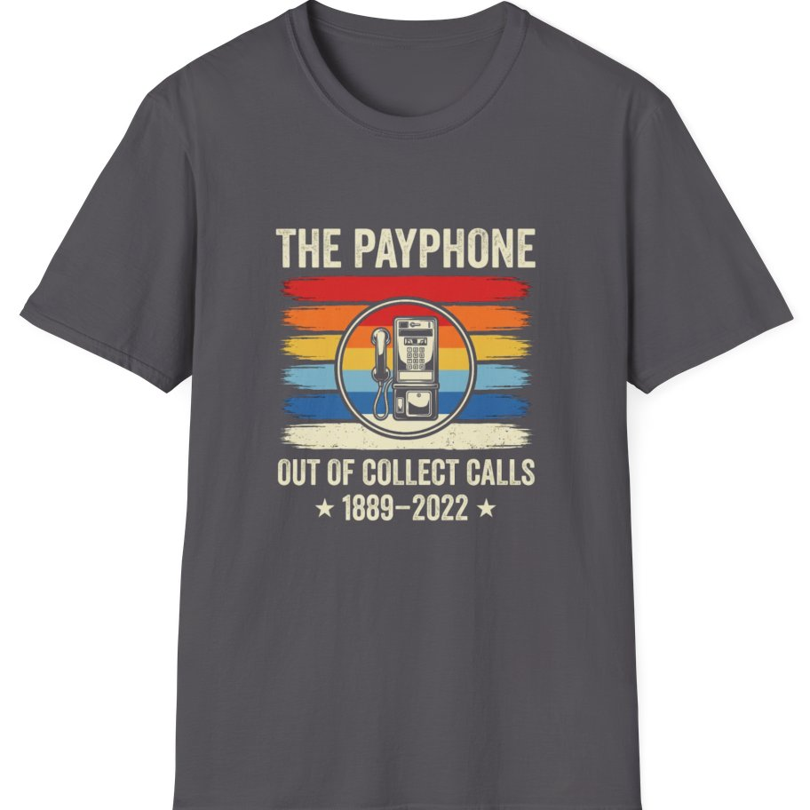 Public Payphone Memorial T-Shirt - Charcoal front