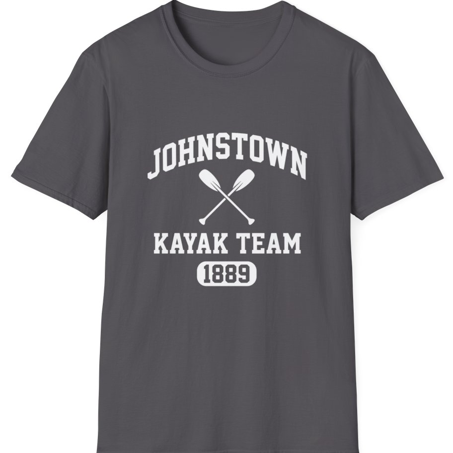 Johnstown Kayak Team T-Shirt - Charcoal front
