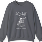 Galileo And Yet It Moves Sweatshirt - Charcoal front