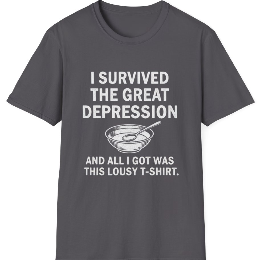 Great Depression T-Shirt - Charcoal front