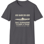 Uss Barb Ss Only Submarine T-Shirt - Charcoal front