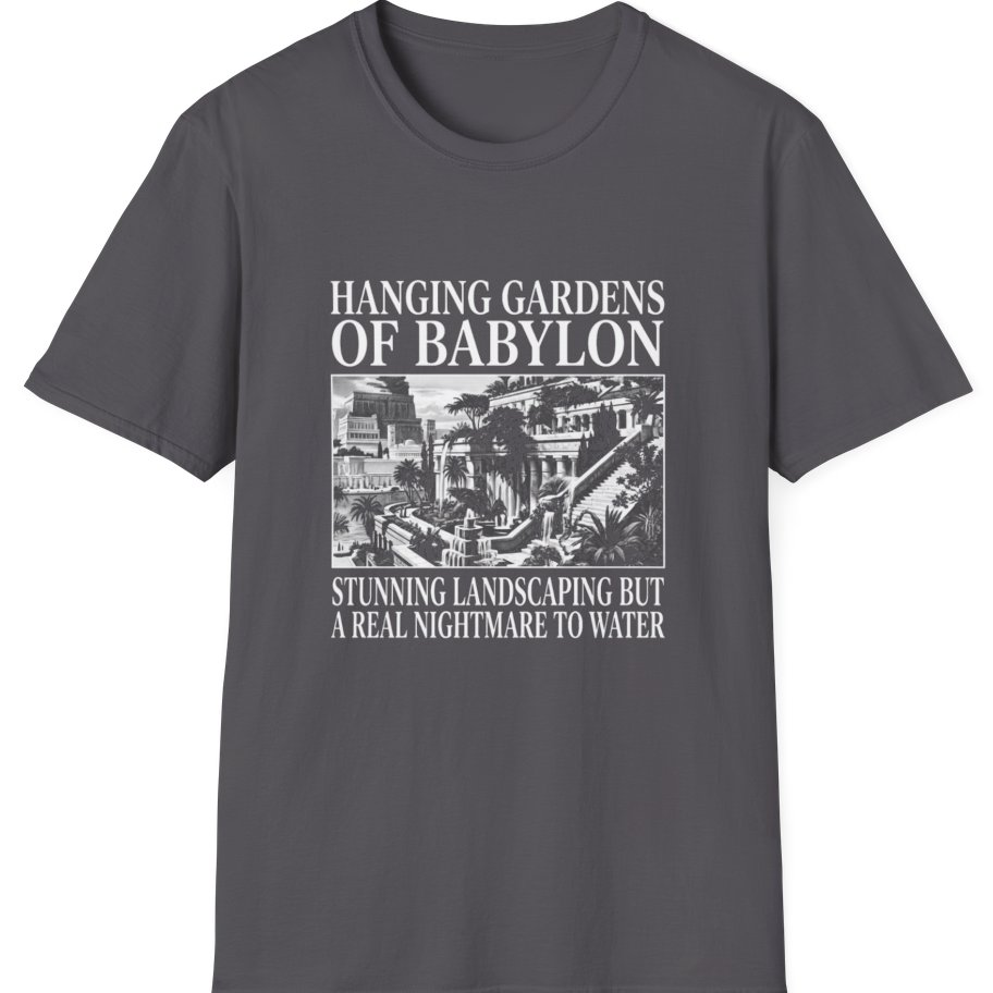 Hanging Gardens Landscaping T-Shirt - Charcoal front