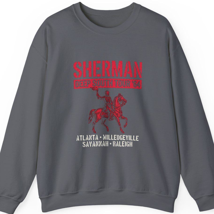 Sherman Deep South Tour Vintage Sweatshirt - Charcoal front