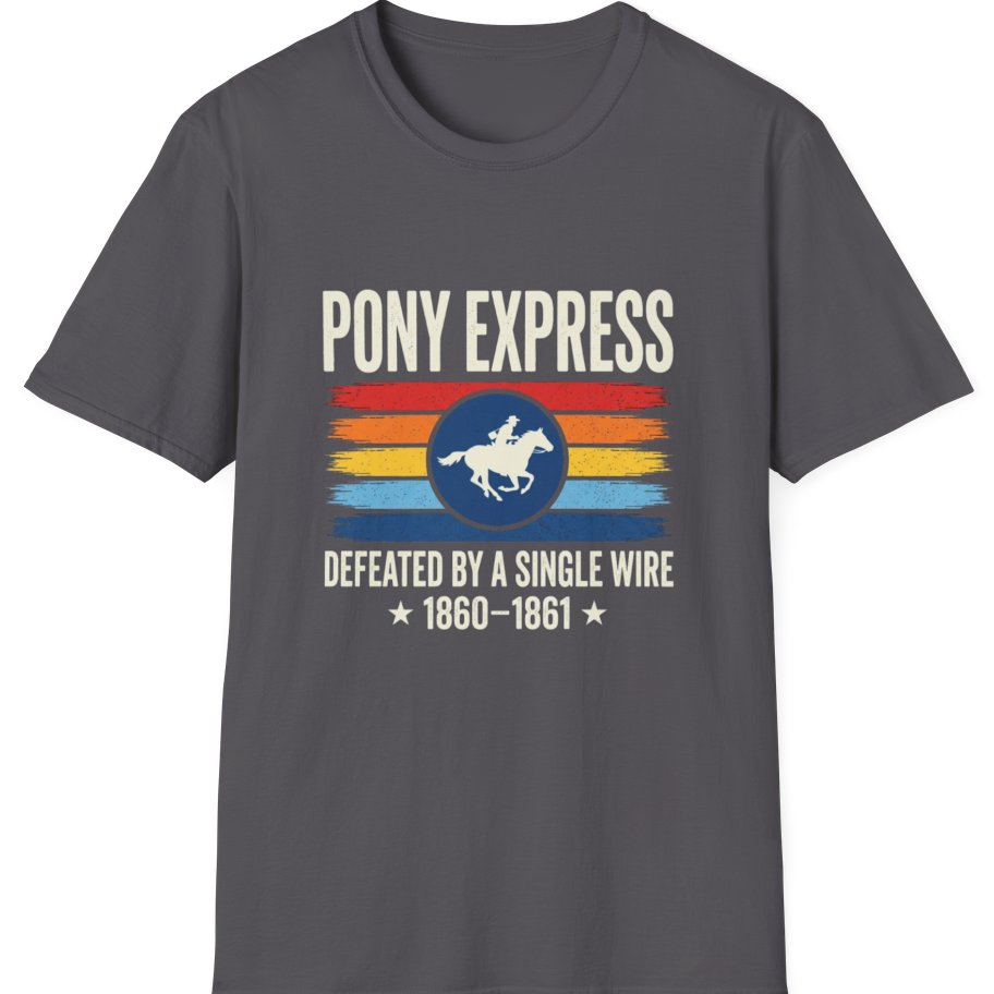 Pony Express Memorial T-Shirt - Charcoal front