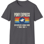 Pony Express Memorial T-Shirt - Charcoal front