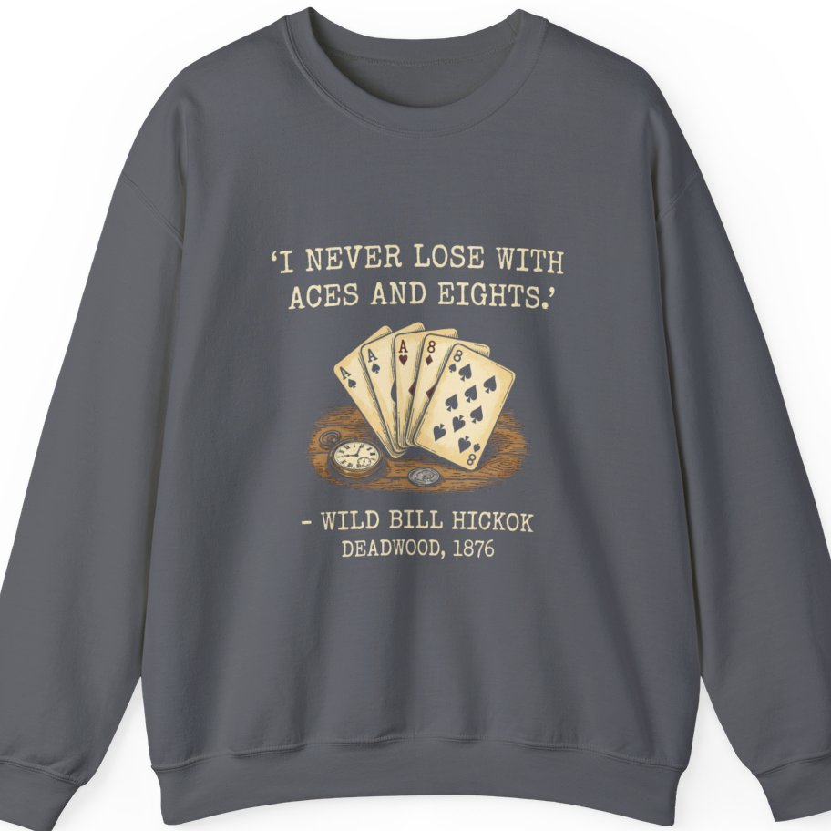 Dead Mans Hand Poker Sweatshirt - Charcoal front