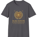 Macedonian Empire Crest T-Shirt - Charcoal front