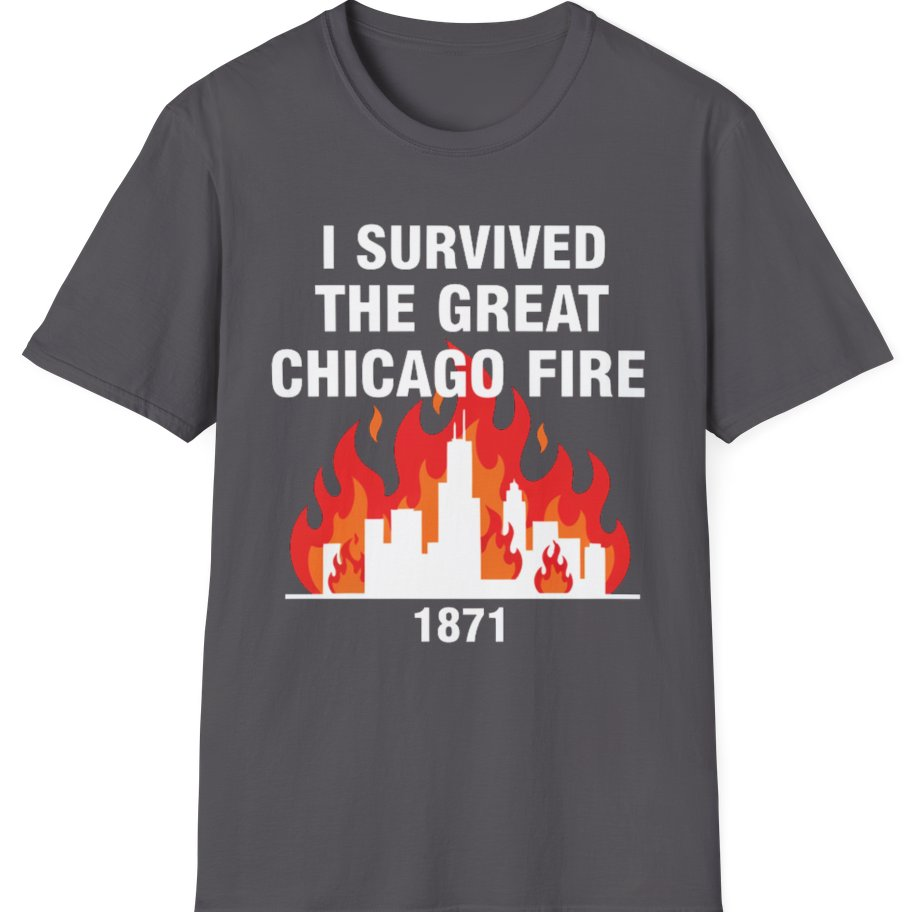 Great Chicago Fire Classic T-Shirt - Charcoal front