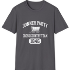 Donner Party Cross Country Team T-Shirt - Charcoal front