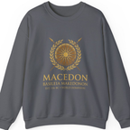 Macedonian Empire Crest Sweatshirt - Charcoal front